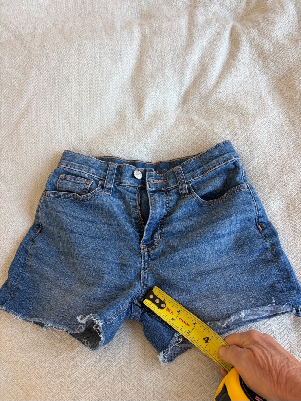 Denim Cutoff Girls Shorts - Blue